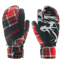 New Design Warm Keeping Knit Cuff Women Ski Gloves